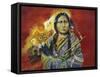 Sitting Bull Peace Pipe Visions-Sue Clyne-Framed Stretched Canvas