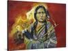 Sitting Bull Peace Pipe Visions-Sue Clyne-Stretched Canvas