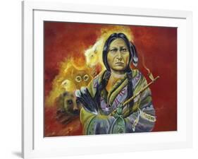 Sitting Bull Peace Pipe Visions-Sue Clyne-Framed Giclee Print