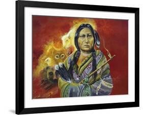 Sitting Bull Peace Pipe Visions-Sue Clyne-Framed Giclee Print