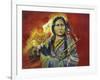 Sitting Bull Peace Pipe Visions-Sue Clyne-Framed Premium Giclee Print