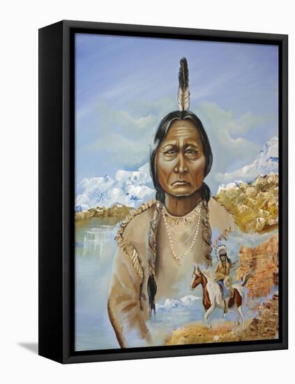 Sitting Bull-Sue Clyne-Framed Stretched Canvas
