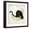 Sitting Burlap Cat-Alan Hopfensperger-Framed Art Print