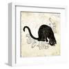 Sitting Burlap Cat-Alan Hopfensperger-Framed Art Print