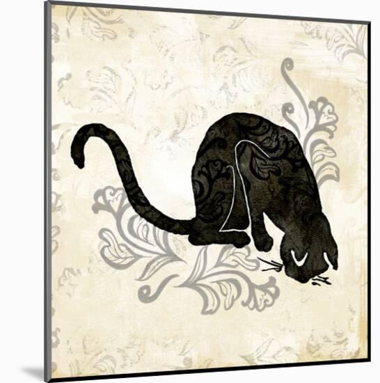 Sitting Burlap Cat-Alan Hopfensperger-Mounted Art Print