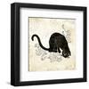 Sitting Burlap Cat-Alan Hopfensperger-Framed Art Print