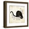 Sitting Burlap Cat-Alan Hopfensperger-Framed Art Print