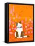 Sitting Cat-Artistan-Framed Stretched Canvas