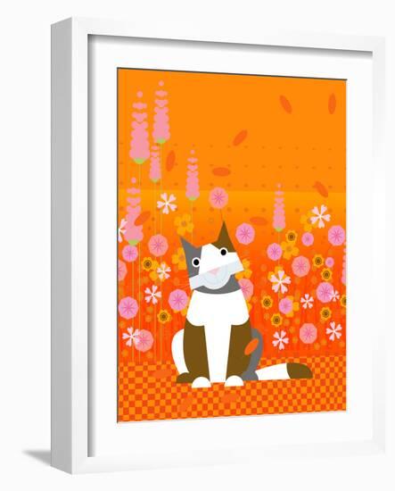 Sitting Cat-Artistan-Framed Photographic Print