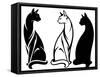Sitting Cats-Cattallina-Framed Stretched Canvas