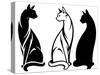 Sitting Cats-Cattallina-Stretched Canvas