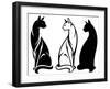 Sitting Cats-Cattallina-Framed Art Print