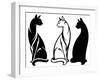 Sitting Cats-Cattallina-Framed Art Print