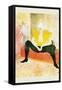 Sitting Clown-Henri de Toulouse-Lautrec-Framed Stretched Canvas