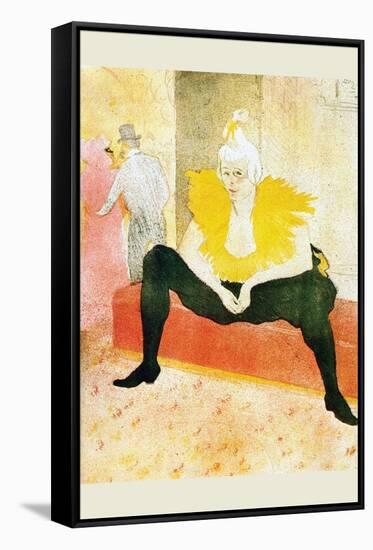 Sitting Clown-Henri de Toulouse-Lautrec-Framed Stretched Canvas