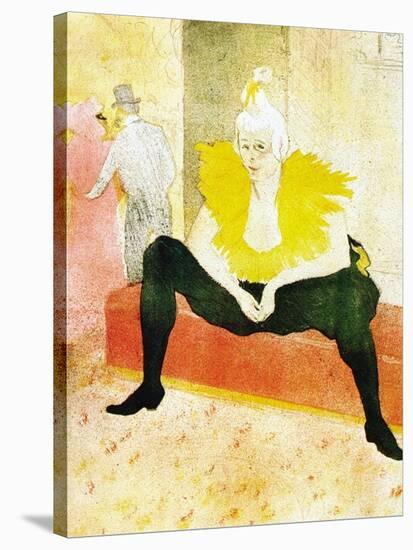 Sitting Clown-Henri de Toulouse-Lautrec-Stretched Canvas