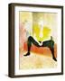 Sitting Clown-Henri de Toulouse-Lautrec-Framed Art Print