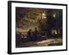 Sitting Couple on a Bench (Resting Promenaders), 1860-Carl Spitzweg-Framed Giclee Print