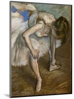 Sitting dancer massaging the foot (detail). 1881-1883. Pastel-Edgar Degas-Mounted Giclee Print