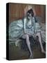Sitting Dancer-Henri de Toulouse-Lautrec-Stretched Canvas