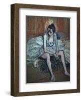 Sitting Dancer-Henri de Toulouse-Lautrec-Framed Giclee Print