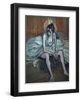 Sitting Dancer-Henri de Toulouse-Lautrec-Framed Giclee Print