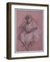 Sitting dancer-Edgar Degas-Framed Giclee Print