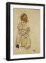 Sitting Girl in Underwear, 1917-Egon Schiele-Framed Giclee Print