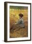 Sitting Girl-Guglielmo Micheli-Framed Giclee Print