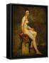 Sitting nude, also called Mlle. Rose (a professional model in the studio of Pierre-Narcisse Guerin)-Eugene Delacroix-Framed Stretched Canvas