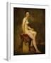 Sitting nude, also called Mlle. Rose (a professional model in the studio of Pierre-Narcisse Guerin)-Eugene Delacroix-Framed Giclee Print