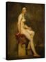 Sitting nude, also called Mlle. Rose (a professional model in the studio of Pierre-Narcisse Guerin)-Eugene Delacroix-Stretched Canvas