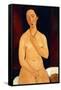 Sitting Nude with Necklace, 1917-Amedeo Modigliani-Framed Stretched Canvas