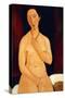 Sitting Nude with Necklace, 1917-Amedeo Modigliani-Stretched Canvas