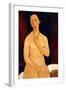 Sitting Nude with Necklace, 1917-Amedeo Modigliani-Framed Giclee Print