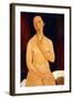 Sitting Nude with Necklace, 1917-Amedeo Modigliani-Framed Giclee Print