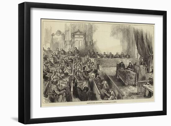 Sitting of the Skouptschina, or Parliament of Servia-null-Framed Giclee Print