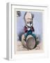 Sitting on a Barrel and Drinking a Glass of Wine-null-Framed Giclee Print