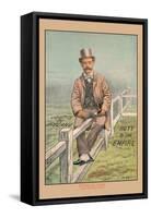 Sitting on a Rail-Tom Merry-Framed Stretched Canvas