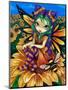 Sitting on a Sunflower-Jasmine Becket-Griffith-Mounted Art Print