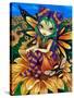 Sitting on a Sunflower-Jasmine Becket-Griffith-Stretched Canvas