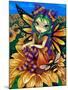 Sitting on a Sunflower-Jasmine Becket-Griffith-Mounted Art Print