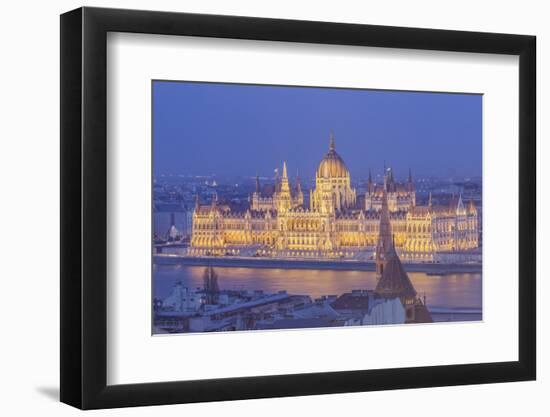 Sitting on the banks of the River Danube, the Hungarian Parliament Building-Julian Elliott-Framed Photographic Print