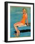 "Sitting on the Diving Board,"August 19, 1933-Penrhyn Stanlaws-Framed Giclee Print