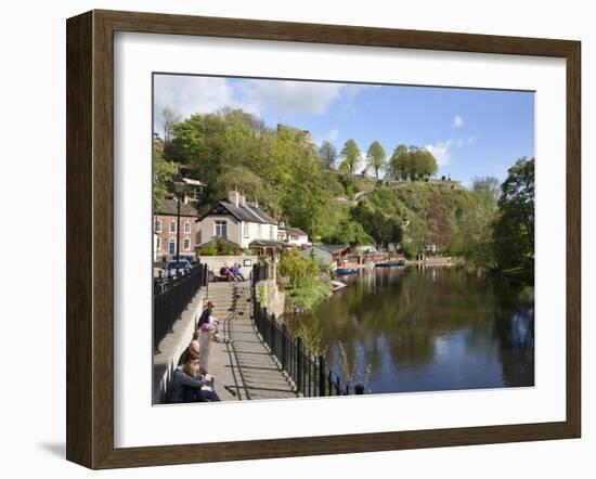 Sitting on the Riverside in Spring, Knaresborough, North Yorkshire, England, United Kingdom, Europe-Mark Sunderland-Framed Photographic Print