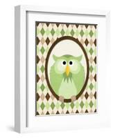 Sitting Owl III-N. Harbick-Framed Art Print