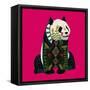 Sitting Panda (Variant 2)-Sharon Turner-Framed Stretched Canvas