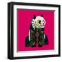 Sitting Panda (Variant 2)-Sharon Turner-Framed Art Print