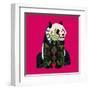 Sitting Panda (Variant 2)-Sharon Turner-Framed Art Print