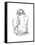 Sitting Pose I-null-Framed Stretched Canvas